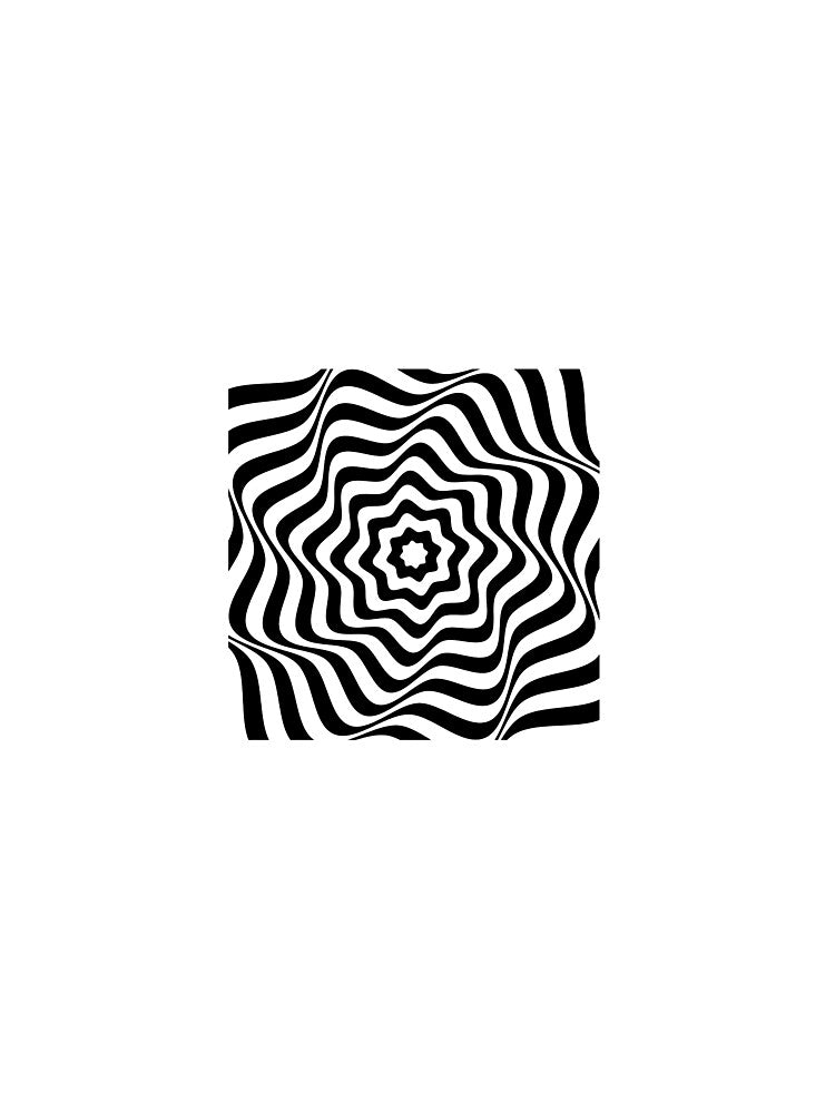 Hypnotic Black Spiral Pattern by FunnyStyleLine