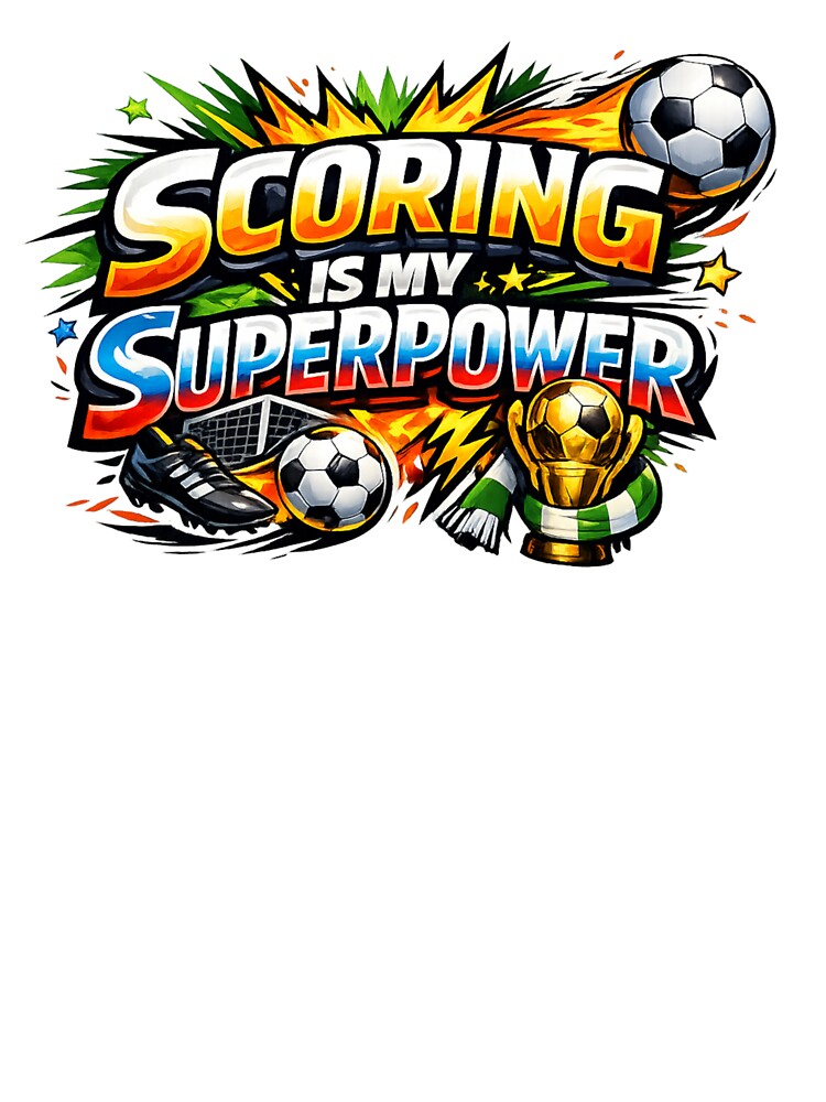 Scoring Is My Superpower | Soccer Graphic by DNHZstore