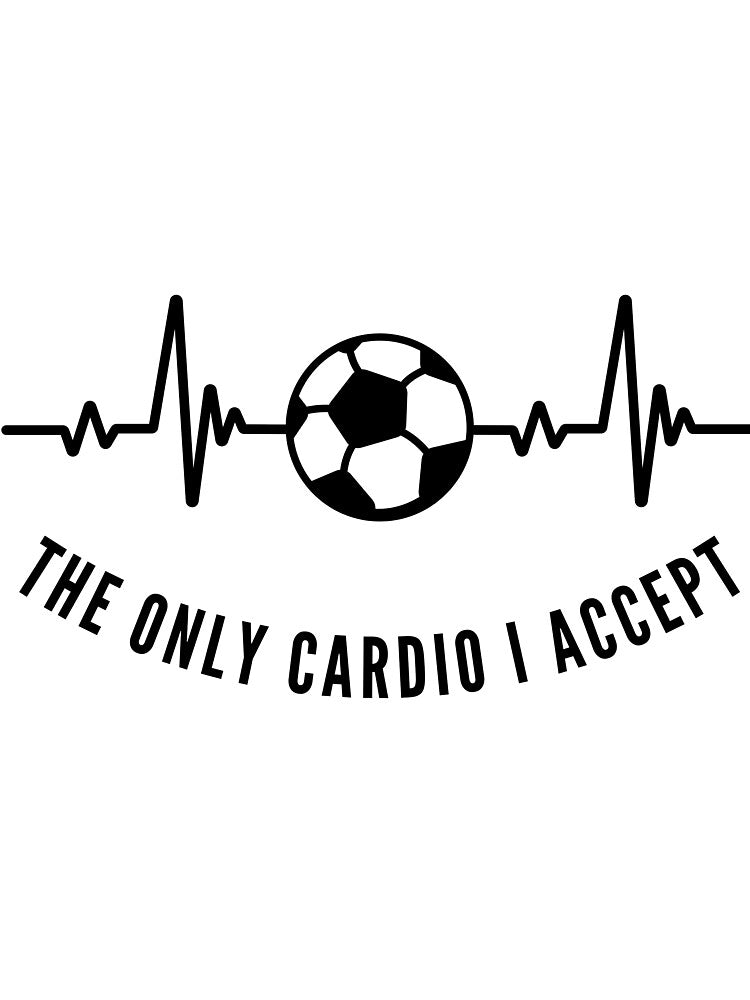 The Only Cardio I Accept Soccer Shirt, Funny Football Player Tee, Soccer Heartbeat Graphic T-Shirt, Gift for Soccer Player, Minimalist EKG Sports Fan Sweatshirt by E20STUDIO