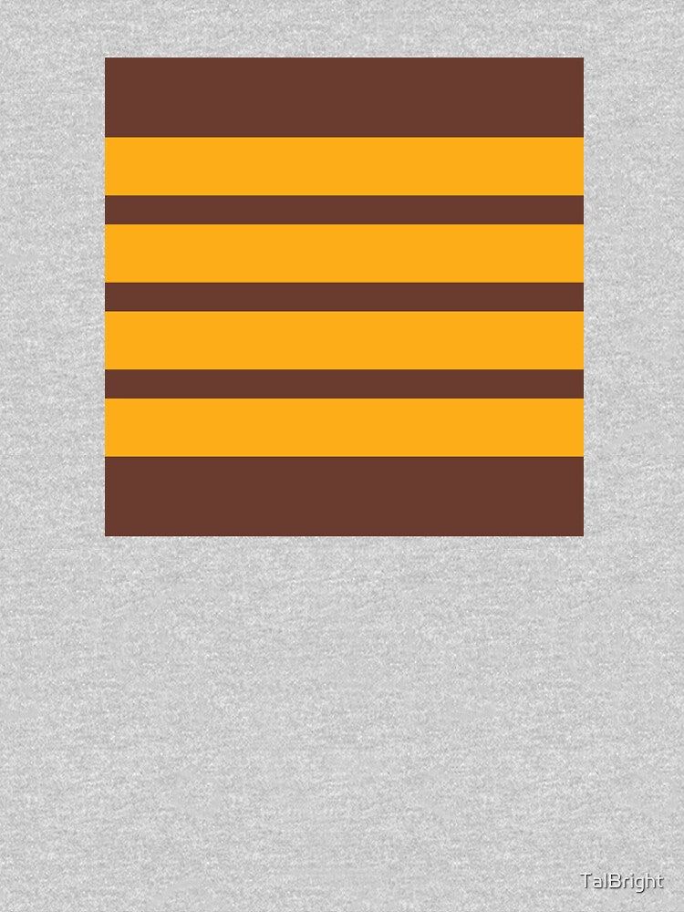 Retro vintage color stripes- yellow on brown by TalBright