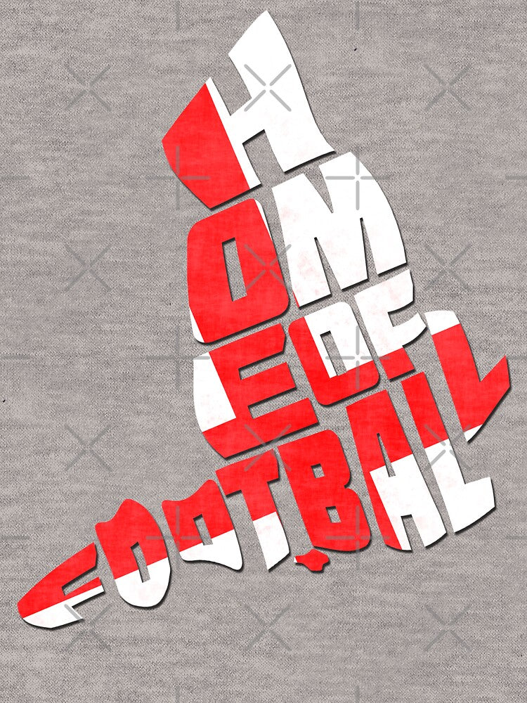 England Home of Football Typography Map by gamefacegear