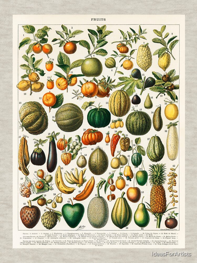 Retro Kitchen fruit and vegetables by Inspirationmotivation