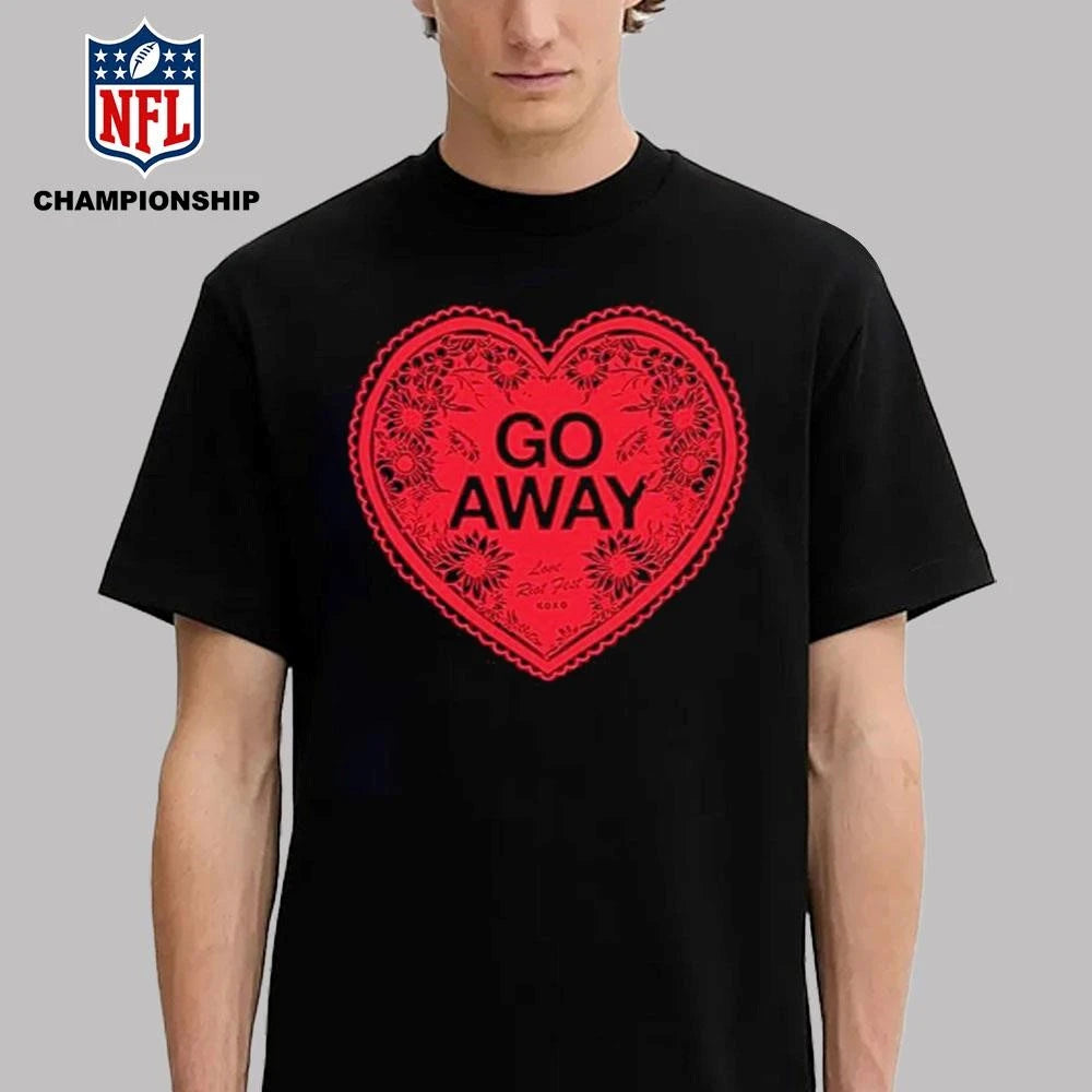 Riot Fest GO AWAY HEART Valentine 2026 Shirt