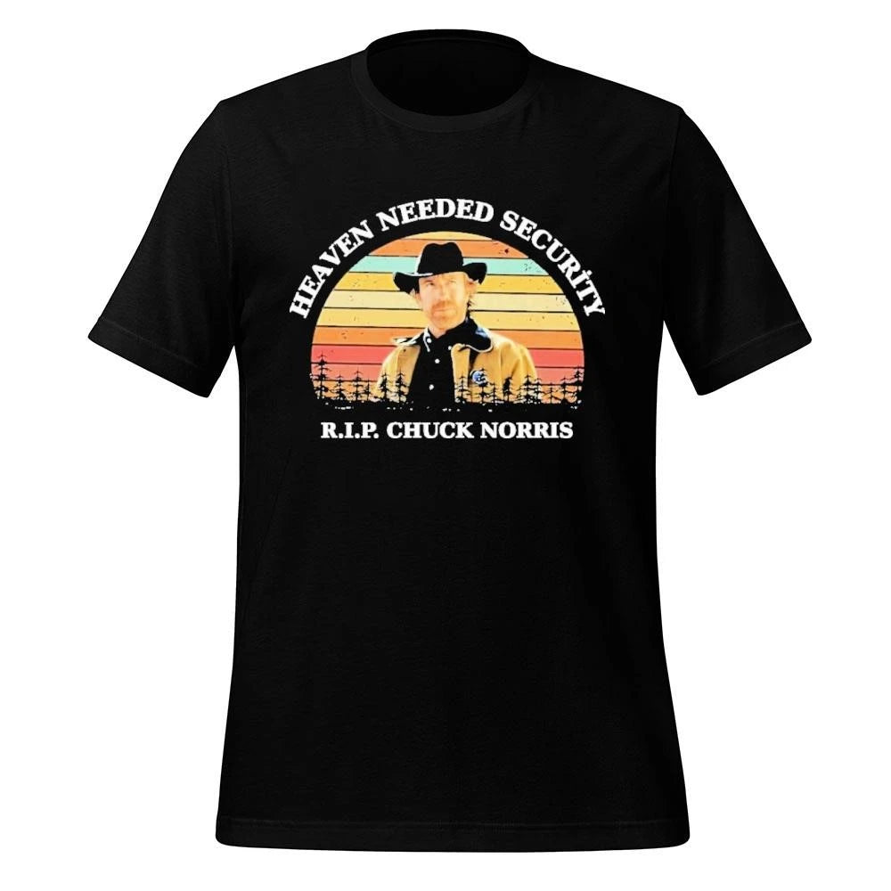 RIP Chuck Norris Heaven Needed Security Shirt
