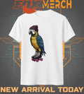 Roller skating parrot t-shirt
