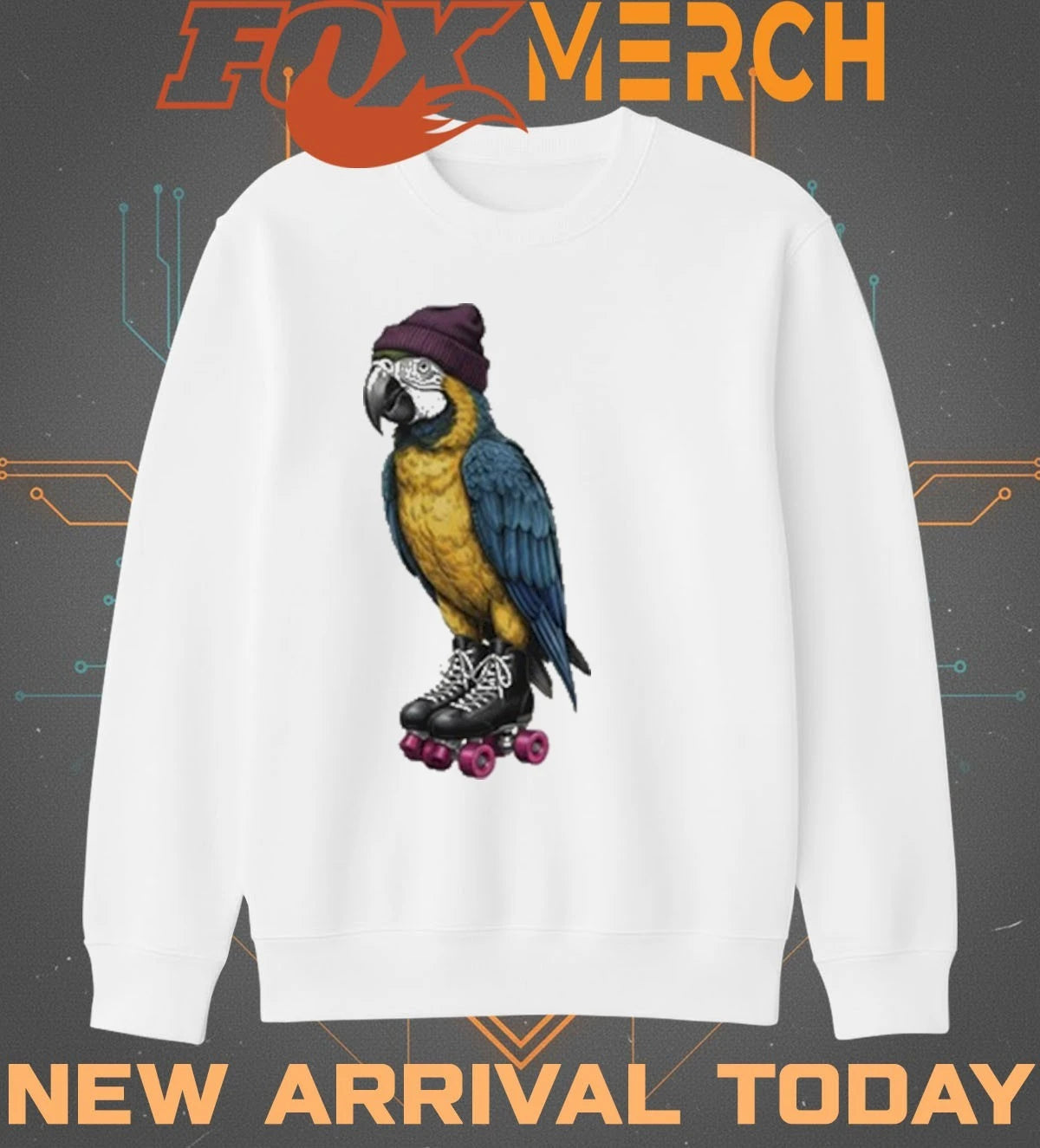 Roller skating parrot t-shirt