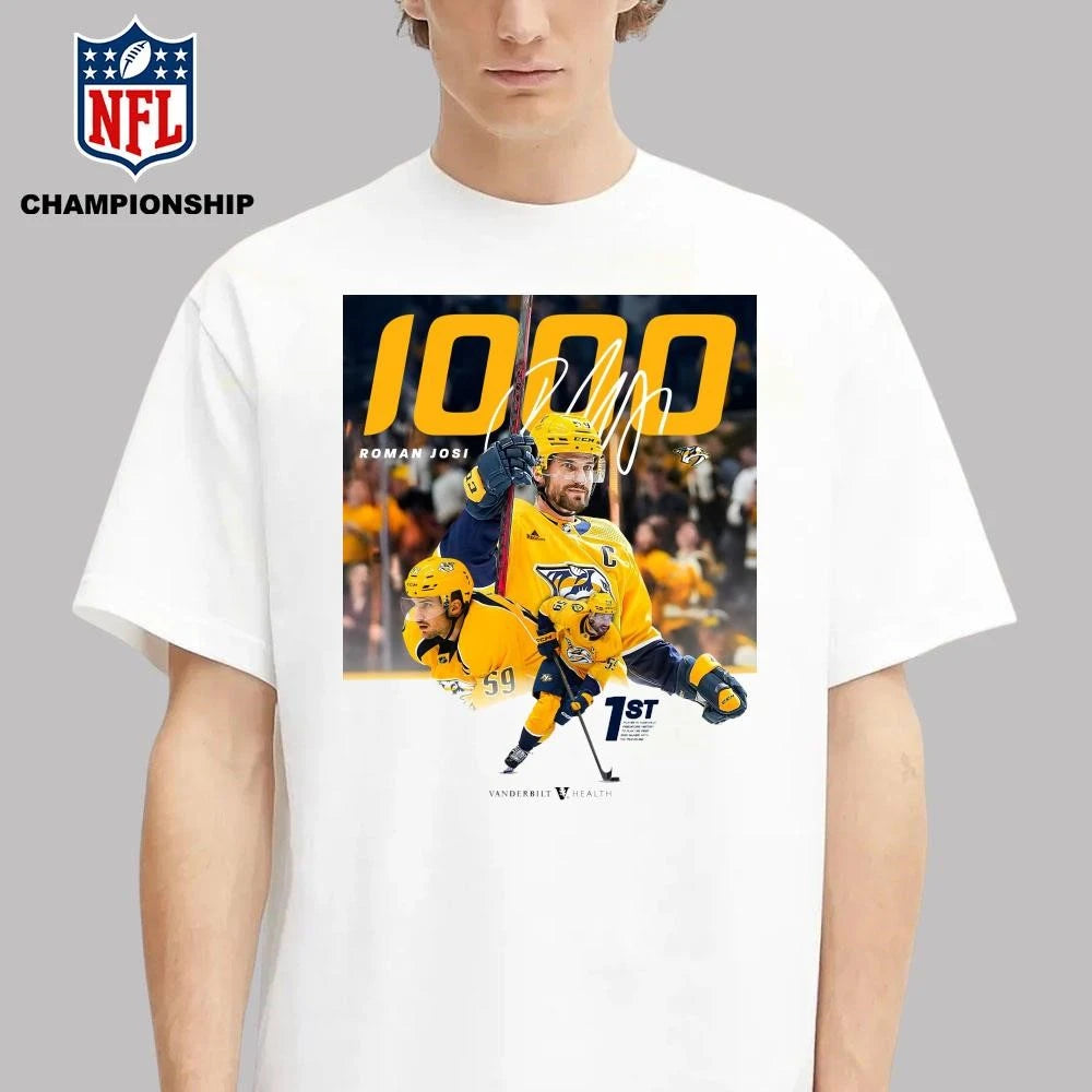 Roman Josi Becomes The First Player In Nashville Predators History To Play His First 1000 NHL Games With The Franchise Shirt