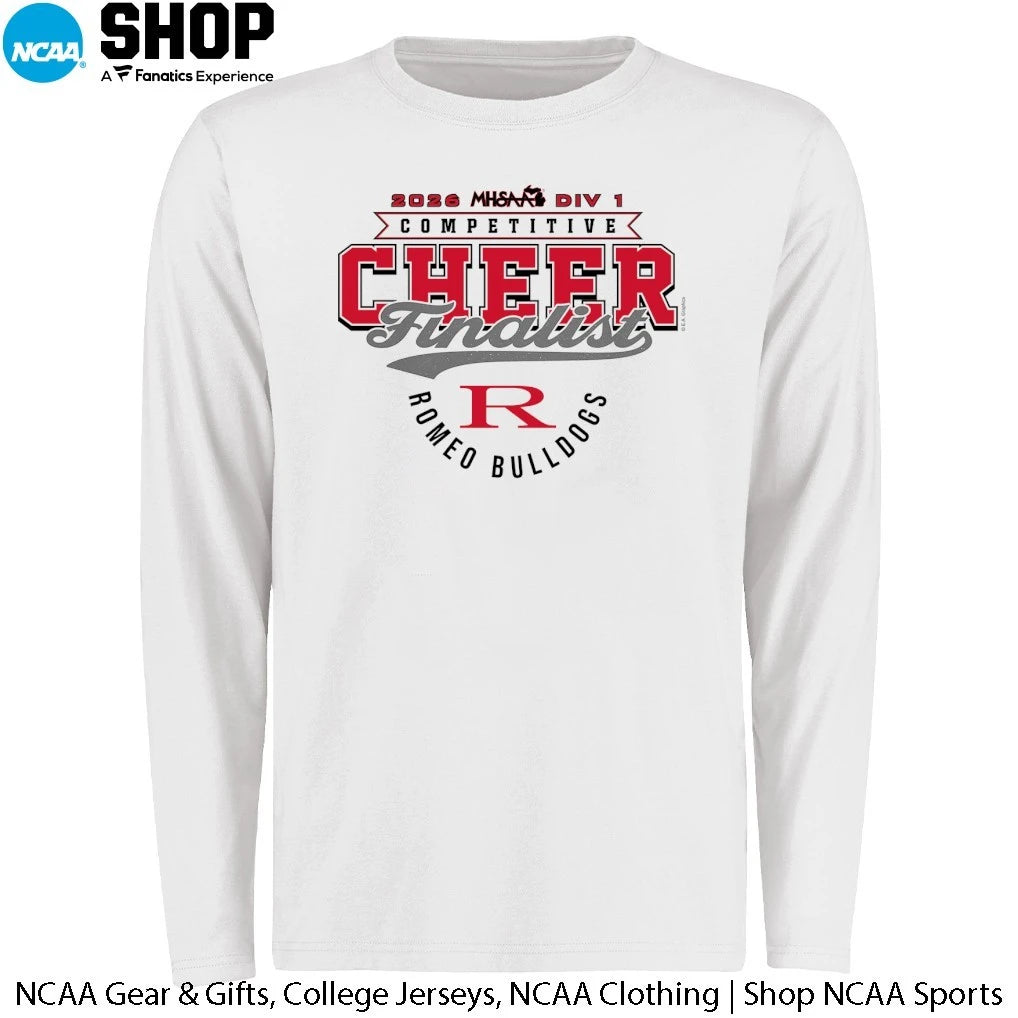 Romeo Bulldogs 2026 MHSAA DIV 1 Competitive Cheer Finalist T-Shirt