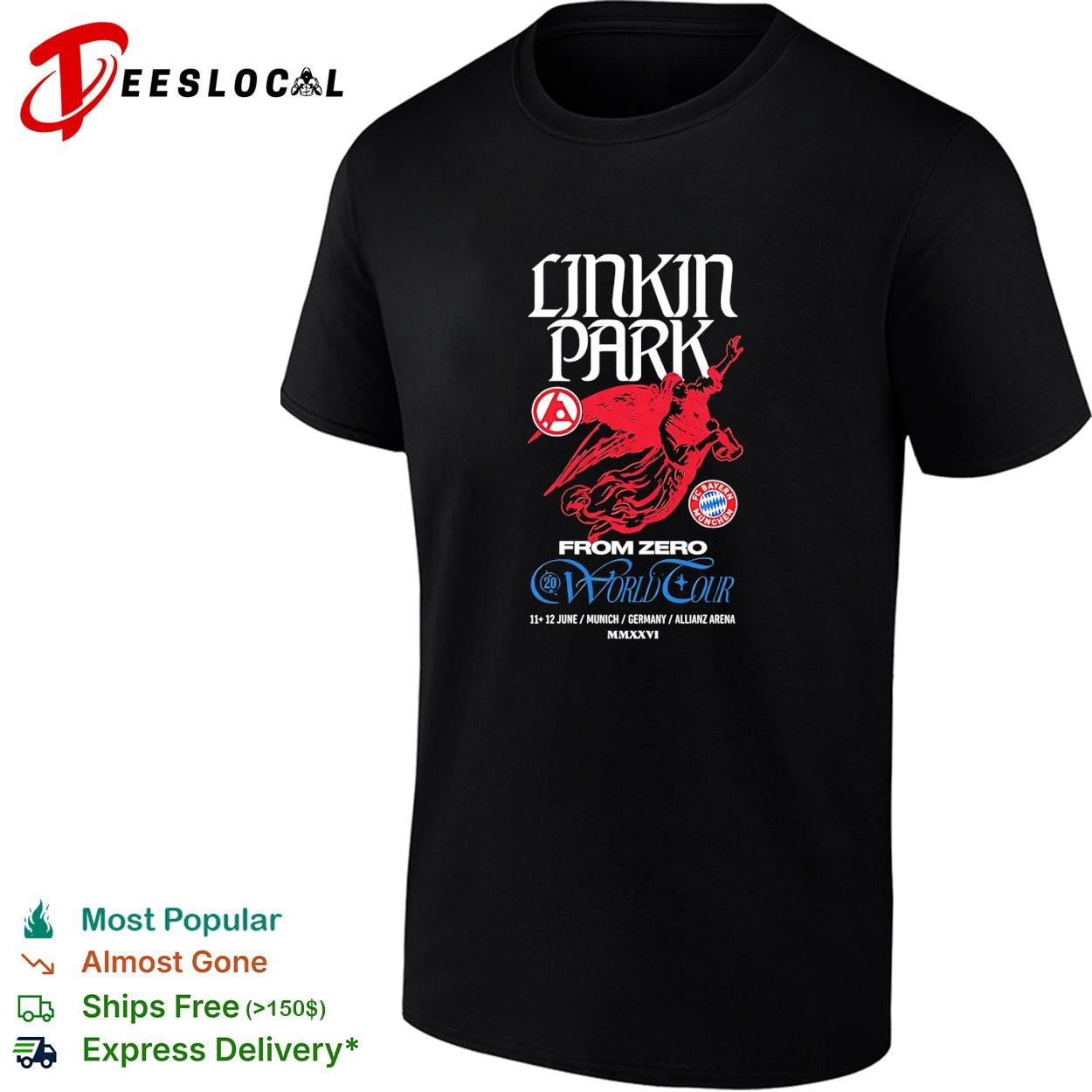Linkin Park From Zero world tour Munich Germany 2026 horse rider poster shirt