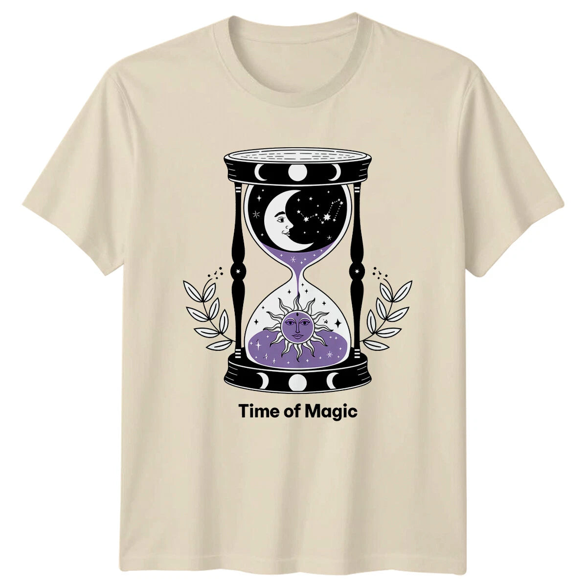 Time Of Magic Celestial Hourglass Sun Moon Boho Magic T-Shirt