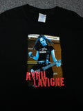 Vintage 2003 Avril Lavigne Concert Tour Shirt Black 2000s Y2K Pop Punk Tee XL