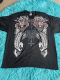 Vintage Salvation Affliction Cross Gothic Skull Wings Shirt Jesse Pinkman Y2k