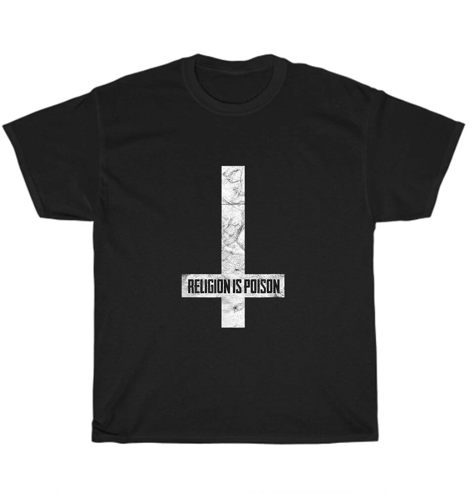 Antichrist Grunge Religion Is Poison Atheist Occult Gothic T-Shirt Unisex Gift