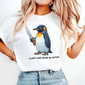 Flight Was Never An Option T-Shirt Funny Penguin Meme Knife Shirt Animal Joke