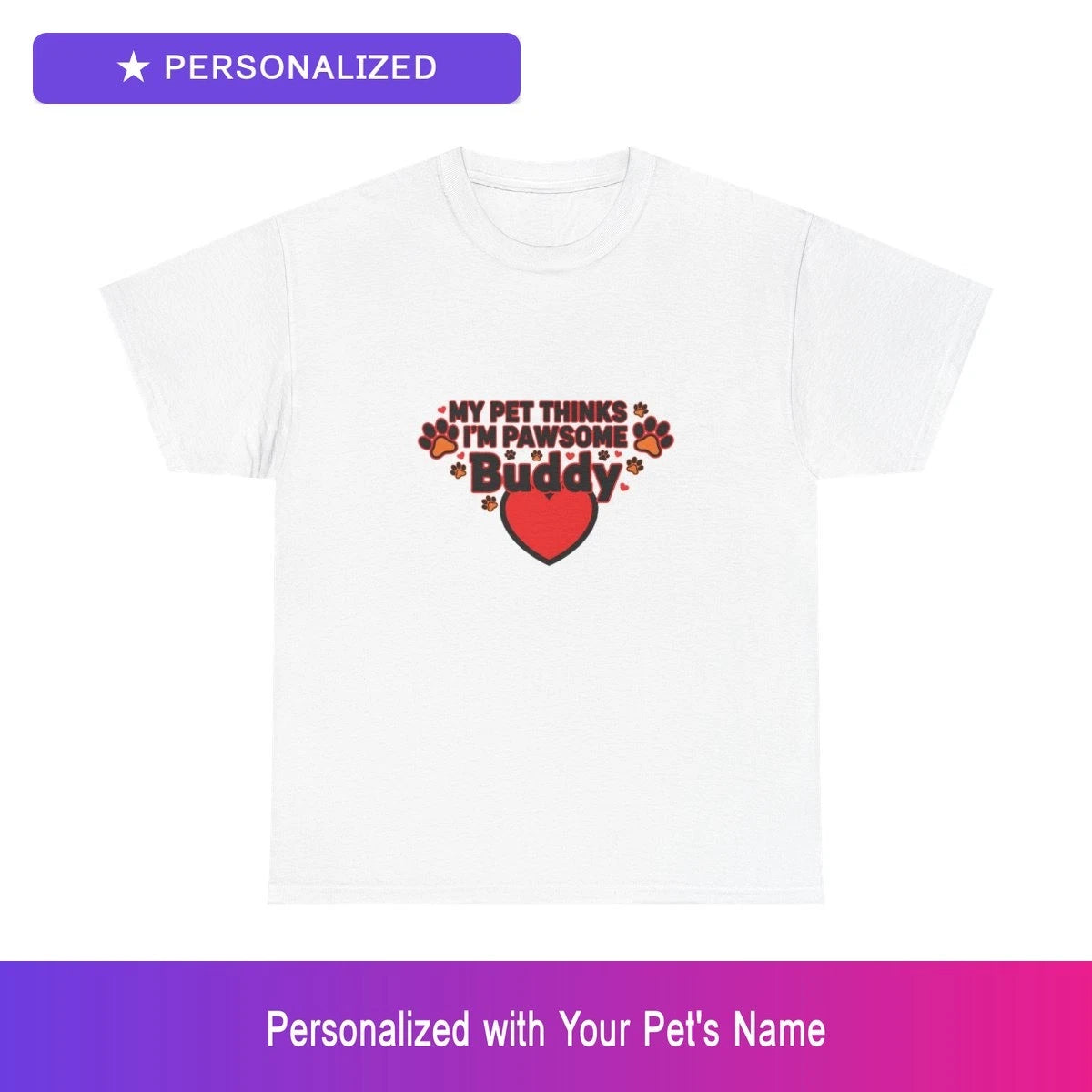 Custom Pet Funny Paw Shirt Personalized Name Unisex Mens Womens Dog Owner