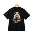 Don’t Worry Be Capy Funny Capybara T-Shirt Cute Animal Humor Casual Tee Unisex
