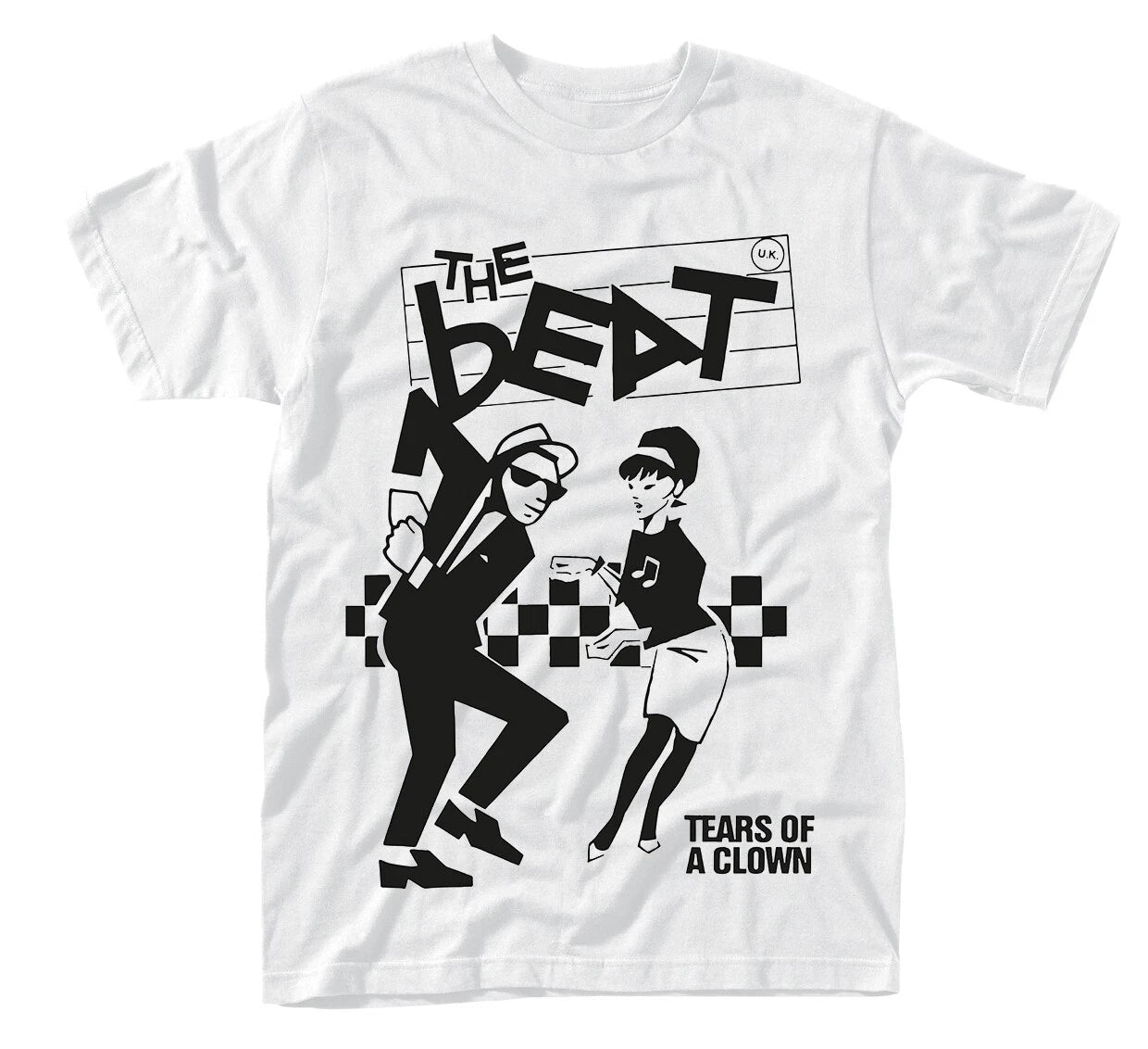 The Beat (ska) 'TEARS OF A CLOWN' - NEW MEN White T Shirt - Official SALE PRICE