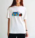 Funny Blue Cat T-Shirt Kawaii Anime Lover Cute Cartoon Animal Graphic Tee Top