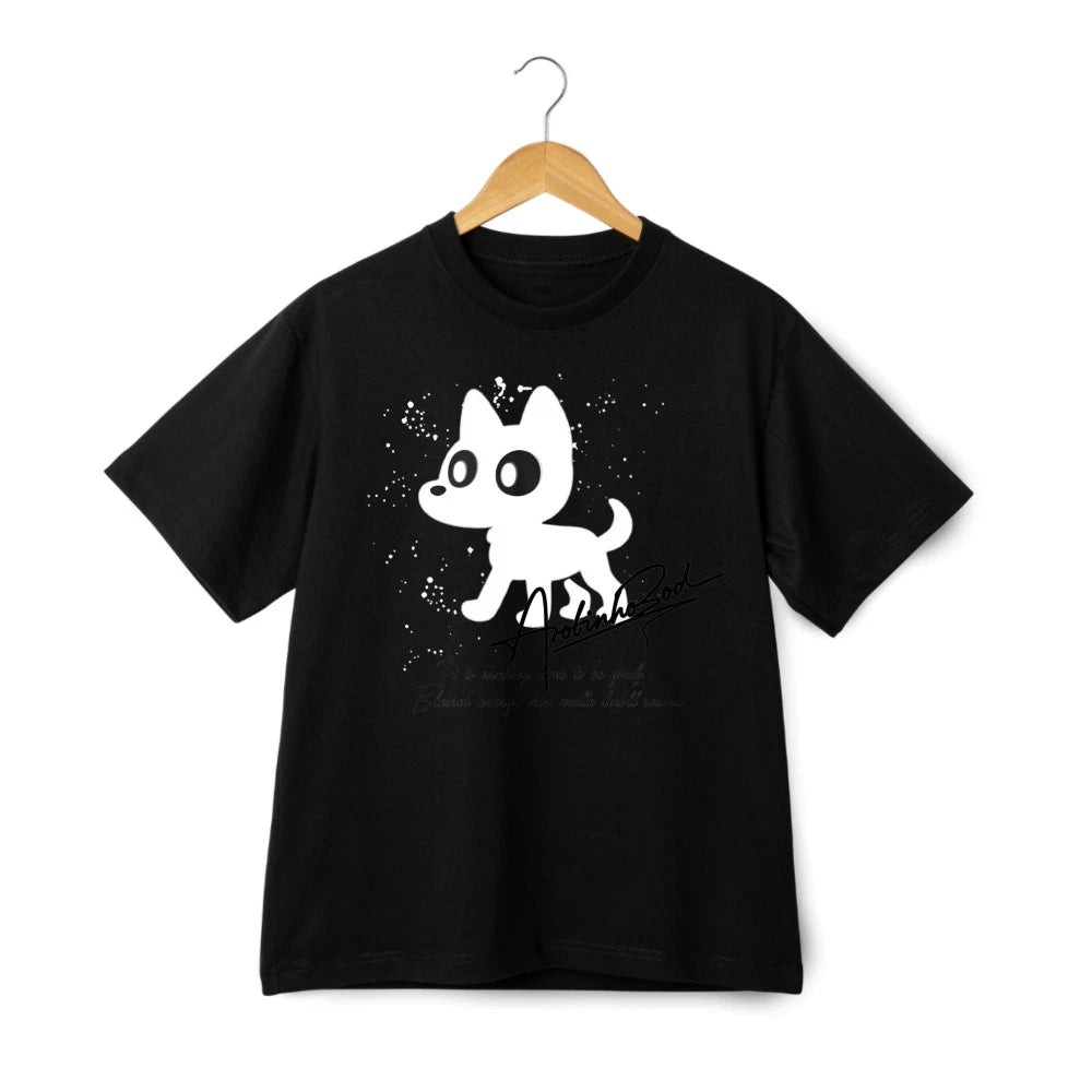 Trendy Arobinho Rod Signature Dog Print Tee|Unisex Pet Lover & Casual Hang Shirt
