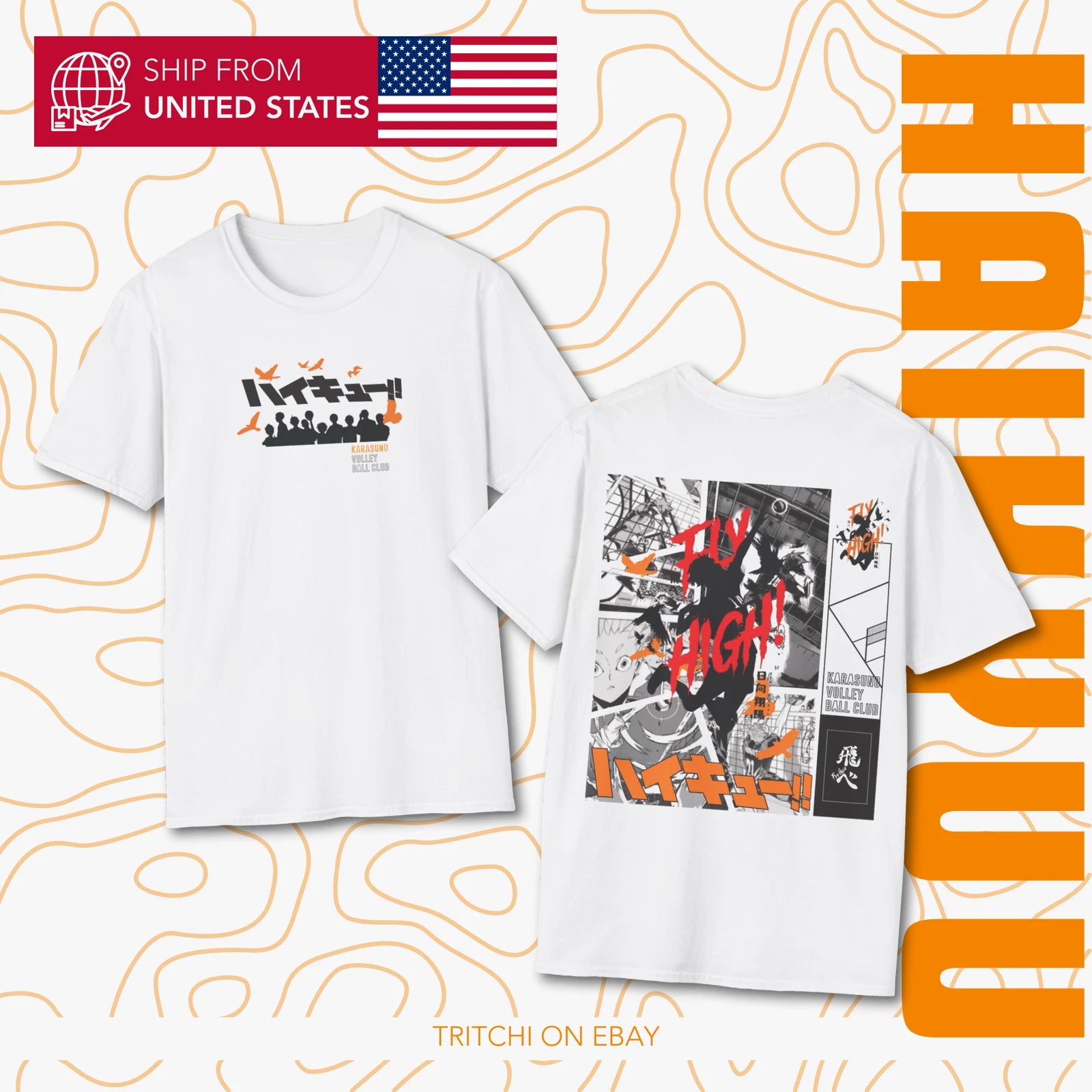 Haikyuu Anime T-Shirt: Fly High Volleyball Club Unisex Top