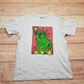 Uniqlo Keith Haring Shirt Mens Small White Statue of Liberty Graphic Tee Art