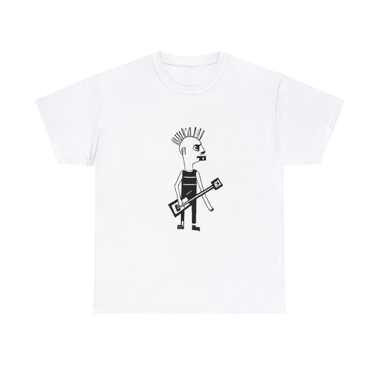 Unisex Adult T Shirt Vintage Style Punk Band Minimalist Streetwear Art Tee Goth