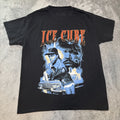 Y2K VTG Ice Cube Mens SZ L Graphic Black Crewneck Short Sleeve Shirt Rap