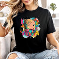 Cute Weightlifting T-Shirt - Kawaii Gym Cartoon olorful Unisex Workout Tee Top