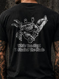 Crab Warrior Back Print Shirt, While You Slept Meme Tee