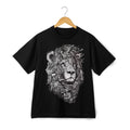 Thoughtful Artistic Lion Portrait Graphic T-Shirt, Unisex Casual Cotton Tee