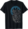 Valhalla Wolf Mask Odin Runes Norse Compass Viking Gift Unisex T-Shirt