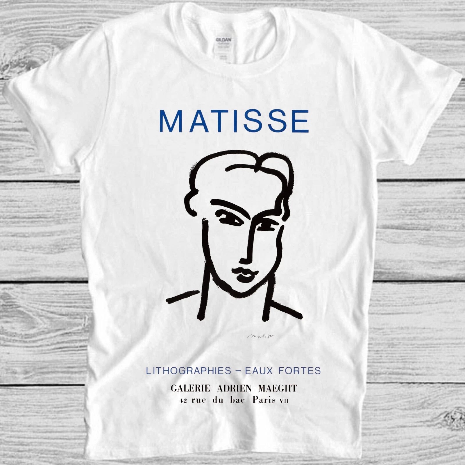 Henri Matisse Exhibition Poster Galerie Maeght in Paris 1964 Tee T Shirt M1073