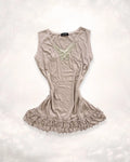 intage Fairy Grunge Forest Girl Embroidered Butterfly Ruffle Top