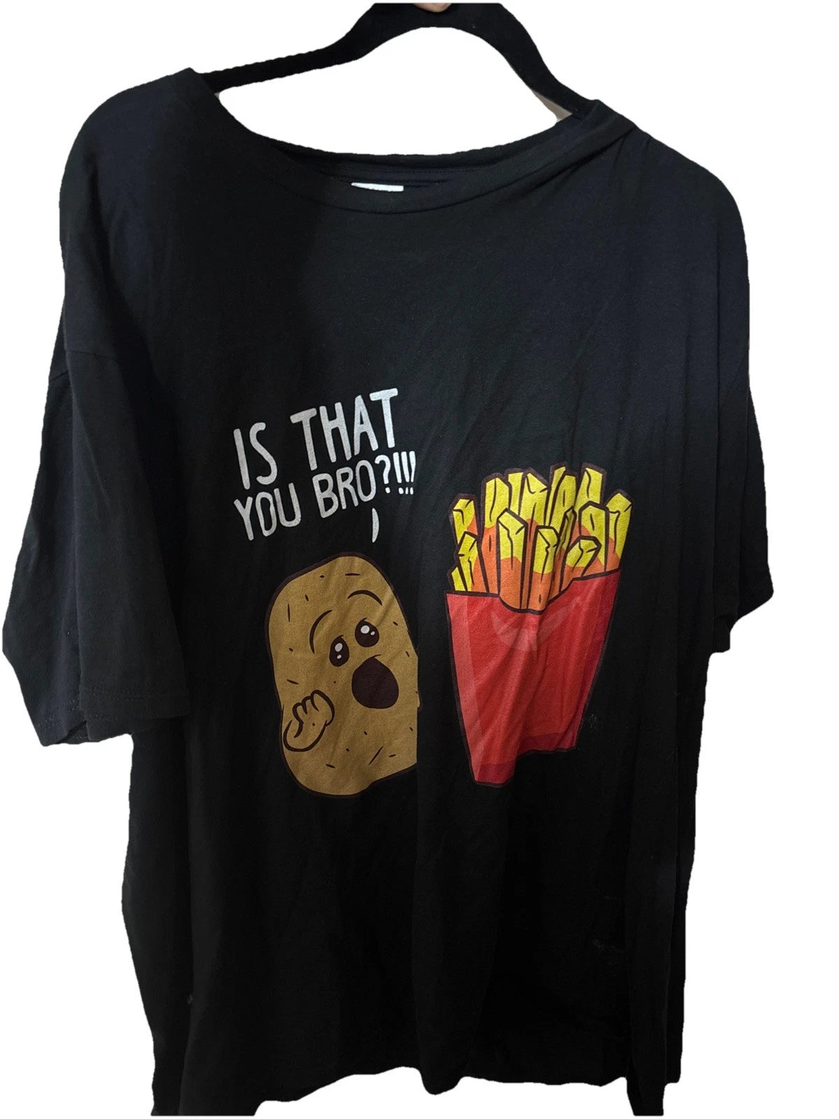 Men's Funny Potato T-Shirt Is That You Bro French Fries Pun Graphic Tee Top