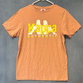 Kappa Authentic Brown Logo Tee Small Soccer Blockcore Athletic Streetwear Brown