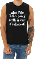 Funny T shirt Cut Off Shirts Sleeveless Muscle Tees Hokey Pokey Dad Jokes Gifts
