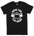 Here for the Boos T-Shirt Mens Womens Drinking Sarcastic Funny Halloween Black