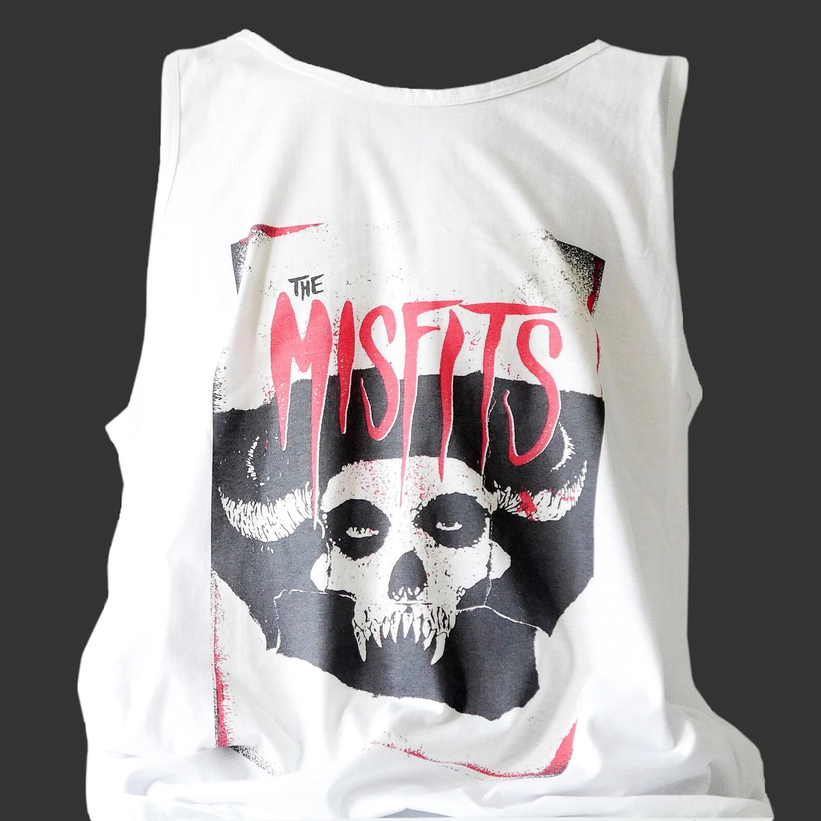Misfits Metal Punk Goth Rock T-SHIRT vest top unisex white S-2XL