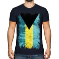 BAHAMAS GRUNGE FLAG MENS T-SHIRT TEE TOP BAHAMIAN SHIRT FOOTBALL JERSEY GIFT