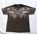 Vintage Y2K TAPOUT Brown Short Sleeve Graphic Print Tribal Logo T Shirt MMA UFC