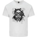 Three Skulls Demon Biker Gothic Tattoo Mens Cotton T-Shirt Tee Top