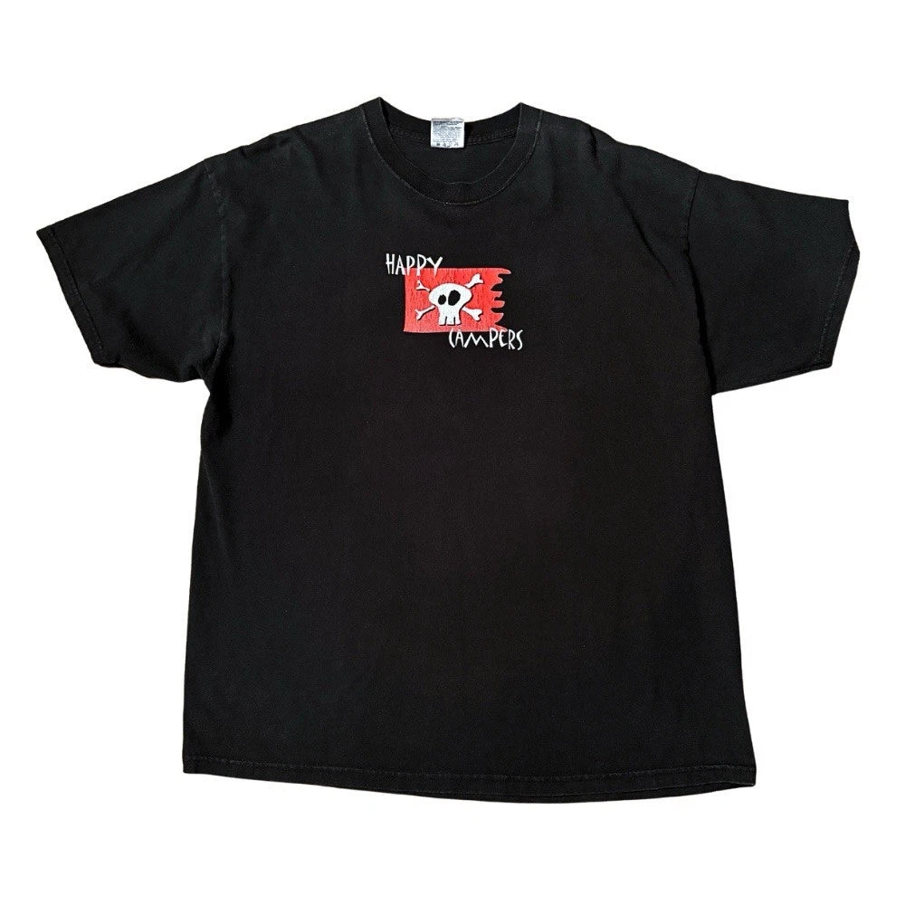Vintage Happy Camper Punk Band T Shirt size XL