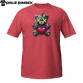 Gangster Love Teddy Shirt – Neon Streetwear Heart Bear Graphic Tee