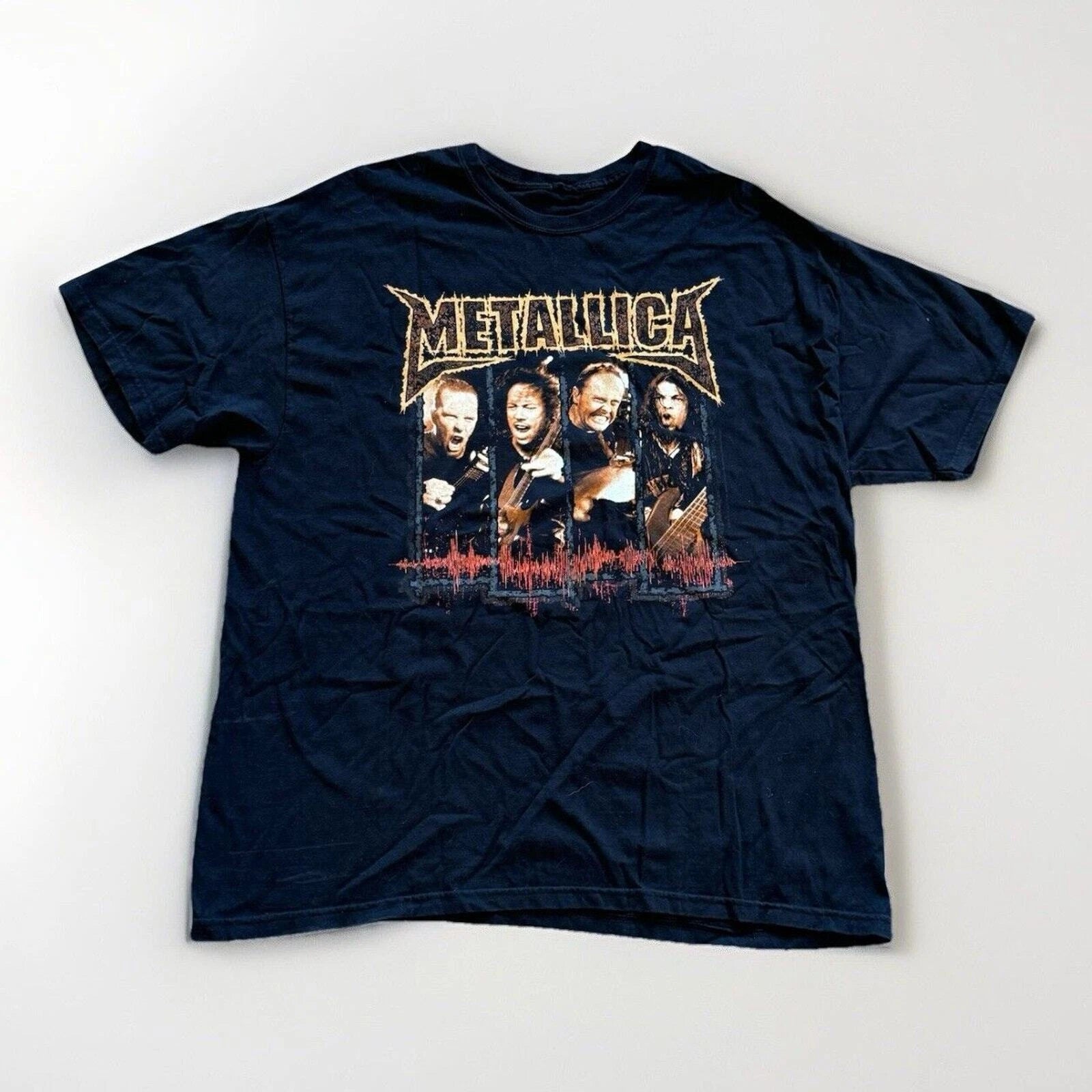 Vintage Metallica Shirt Mens L Metal Rock Band Tee Concert Tour Y2k Black