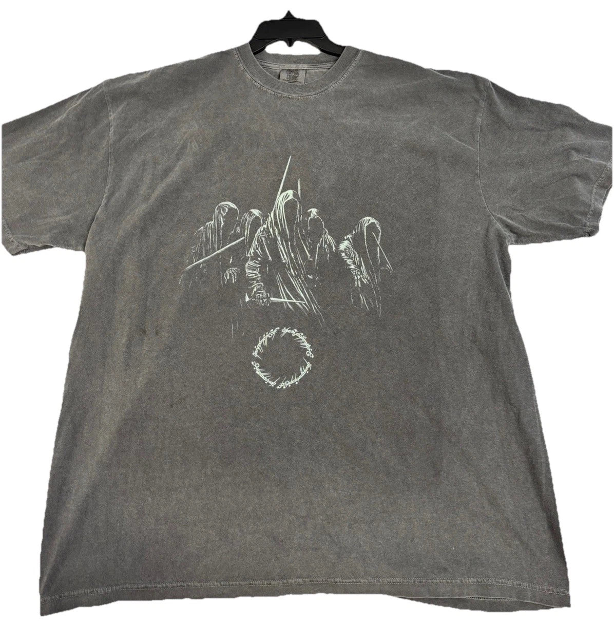 Lord of the Rings Nazgul Ringwraith Graphic T Shirt Gray 2XL Fantasy Tee