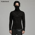 PUNK RAVE men punk rock gothic steampunk tops long sleeved shirt high collar