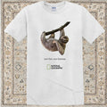 Vintage animal Nat Geo inspired 'not fast, not furious' Sloth Tee New, Gildan M