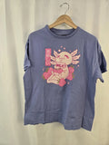 Hot Topic Shirt Mens XL Purple Axolotl Strawberry Milk Kawaii Anime Graphic Tee
