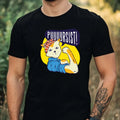 Mens Funny Cat Print Cotton T-Shirt Size XS to 5XL