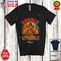 Custom Name Retro Gobble Til Wobble;Thanksgiving Turkey Eating Fall Leaves Shirt